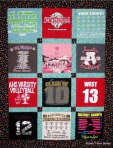Sashed T-Shirt Quilt with Accent Cornerstones